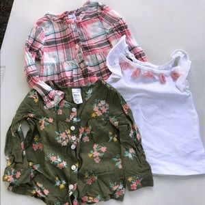 Baby girl fall shirt lot 12m Carter’s